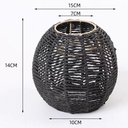 TerraGlow Woven Pendant Lamps – Handcrafted Paper String Shades
