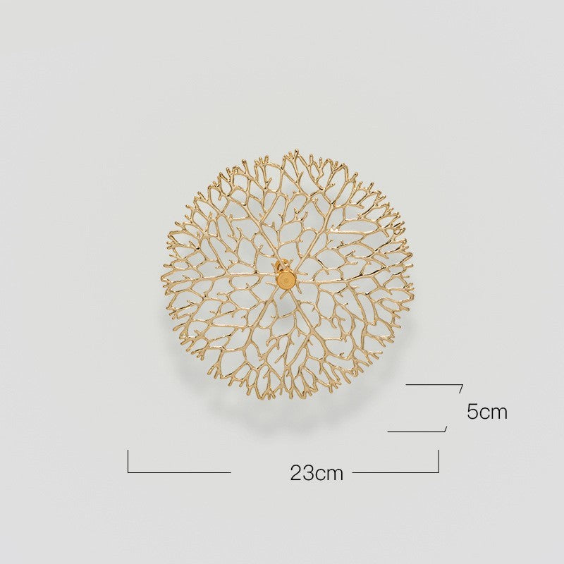Coral Tree & Carp Wall Sculpture – Luxe Metal Wall Art