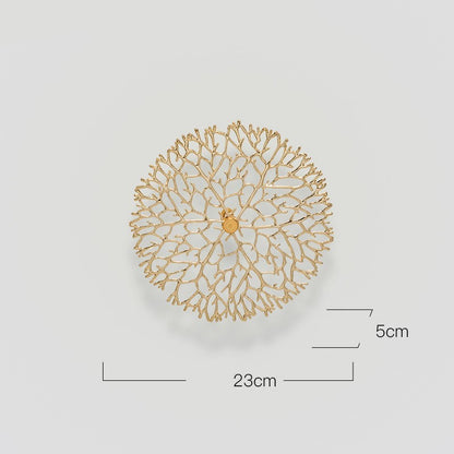 Coral Tree & Carp Wall Sculpture – Luxe Metal Wall Art