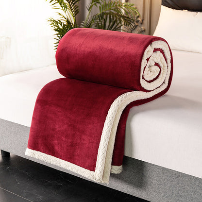 Ultra-Soft Double Fleece Blanket – Thick Coral Flannel for All-Season Comfort