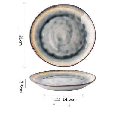 Retro Glazed Ceramic Bowl – Japanese Porcelain Noodle, Salad & Soup Bowl
