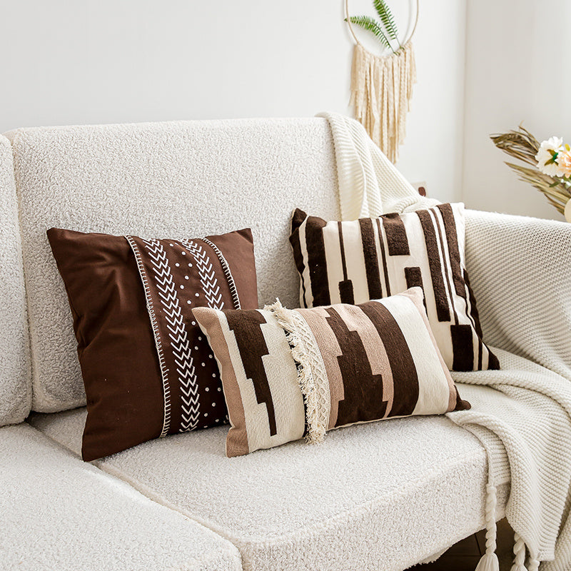 Handwoven Boho Stripe Pillow Cover Collection