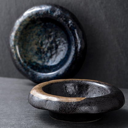 Rustic Rope-Handled Ceramic Bowl-Retro Artisan Collection
