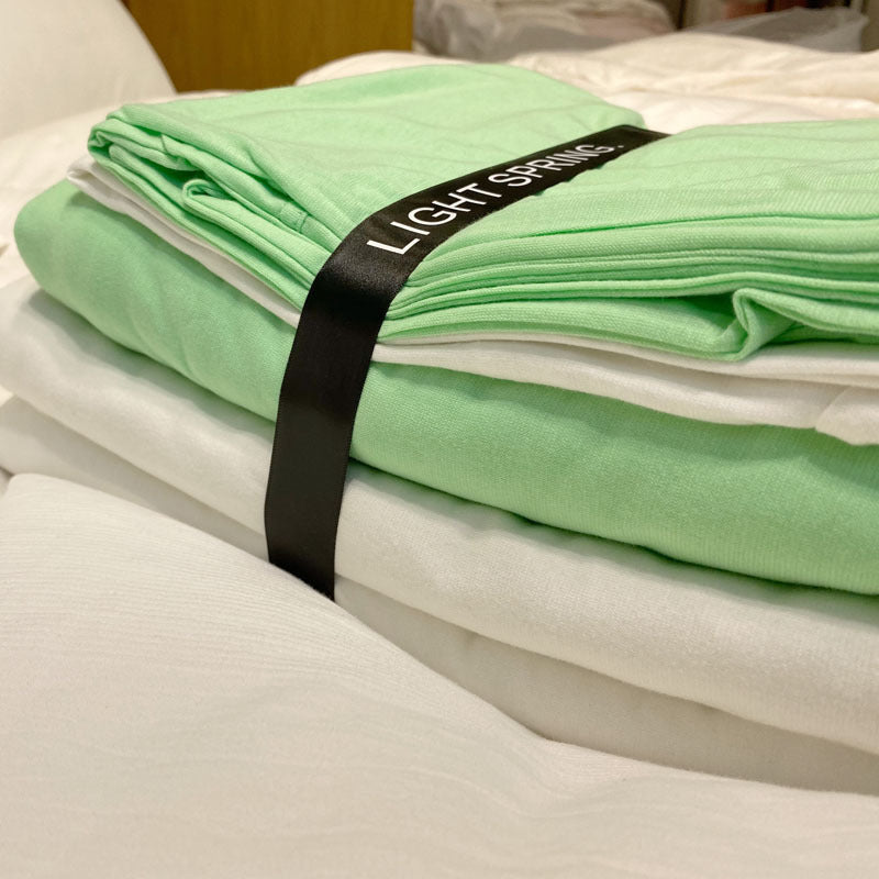 Pure Cotton Knitted Bedding Set – Soft, Breathable Australian Cotton (3 or 4 Pieces)