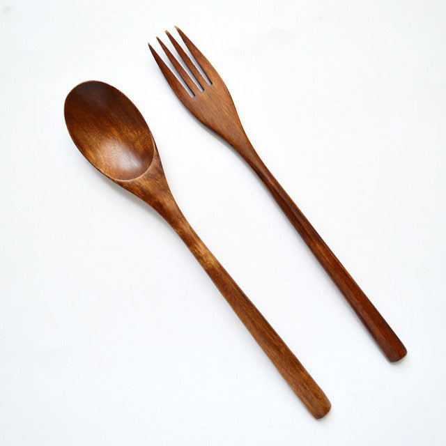 Artisan Wooden Spoon and Fork Set