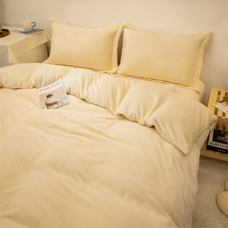 CozyFleece Four-Piece Plush Duvet Set