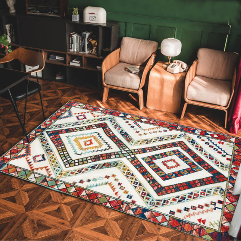 Bohemian Geometric Area Rug – Soft Woven Carpet for Living Room, Bedroom & Sofa | Modern Boho Home Decor
