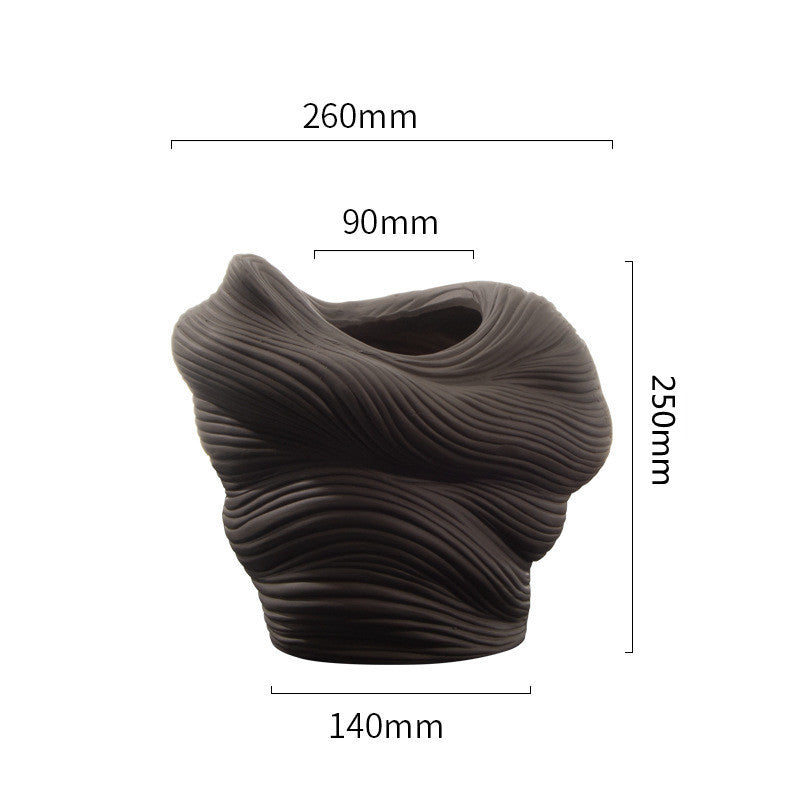 Terra Flow Ceramic Vase – Sculptural Handmade Collection