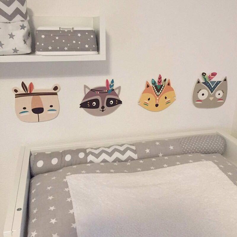 Whimsical Animal Wall Décor – Soft Cotton Heads for Kids' Rooms