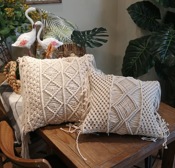 Woven Elegance Cotton Cushion Set