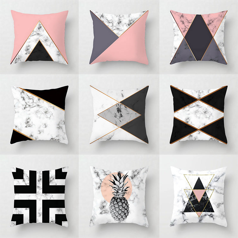 Nordic Luxe Geometric Cushion Cover