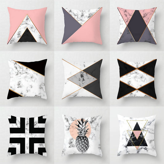 Nordic Luxe Geometric Cushion Cover