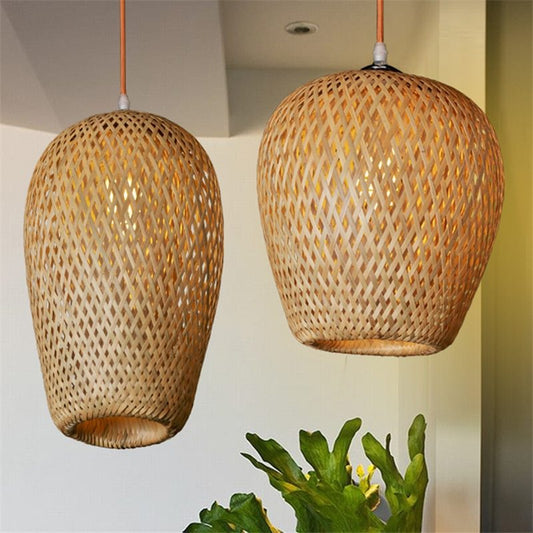 Woven Glow – Handcrafted Bamboo Pendant Light
