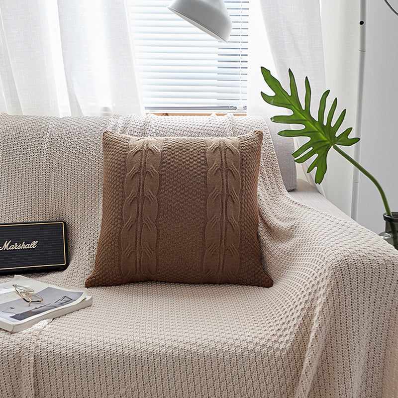 Nordic Cable Knit Pillow Cover