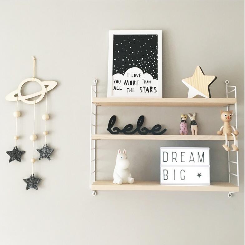 DIY Pine Wood Wall Hanging Kit – Planet & Star Theme