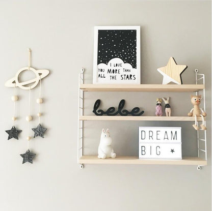 DIY Pine Wood Wall Hanging Kit – Planet & Star Theme