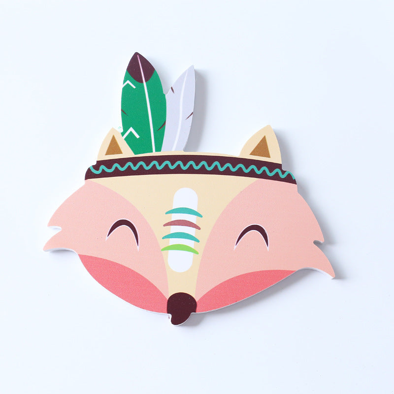 Whimsical Animal Wall Décor – Soft Cotton Heads for Kids' Rooms