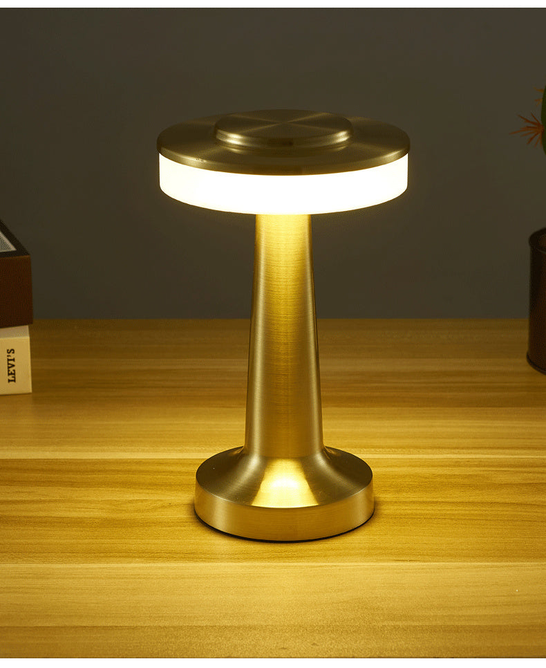 LumiAura™ Rechargeable LED Table Lamp – Touch-Control with 3-Color Dimming