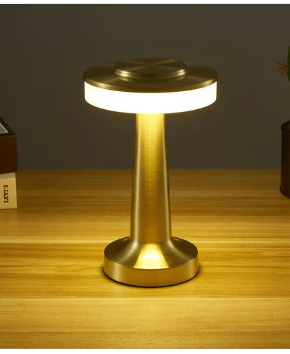 LumiAura™ Rechargeable LED Table Lamp – Touch-Control with 3-Color Dimming