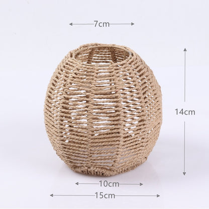 TerraGlow Woven Pendant Lamps – Handcrafted Paper String Shades