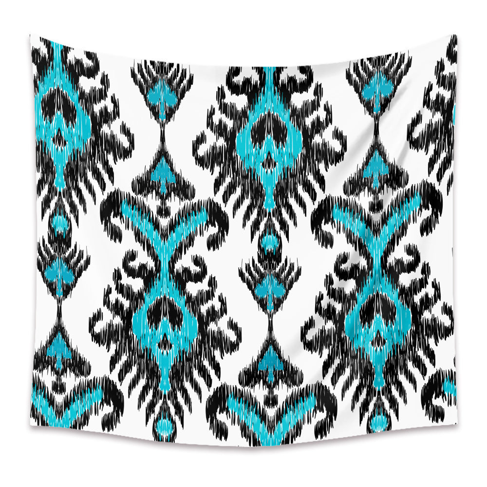 Boho Mandala Wall Tapestry – Rectangular Polyester Hanging Art