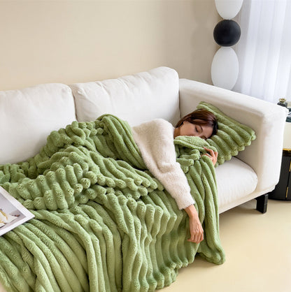 SnuggleSoft Bubble Faux Rabbit Fur Blanket