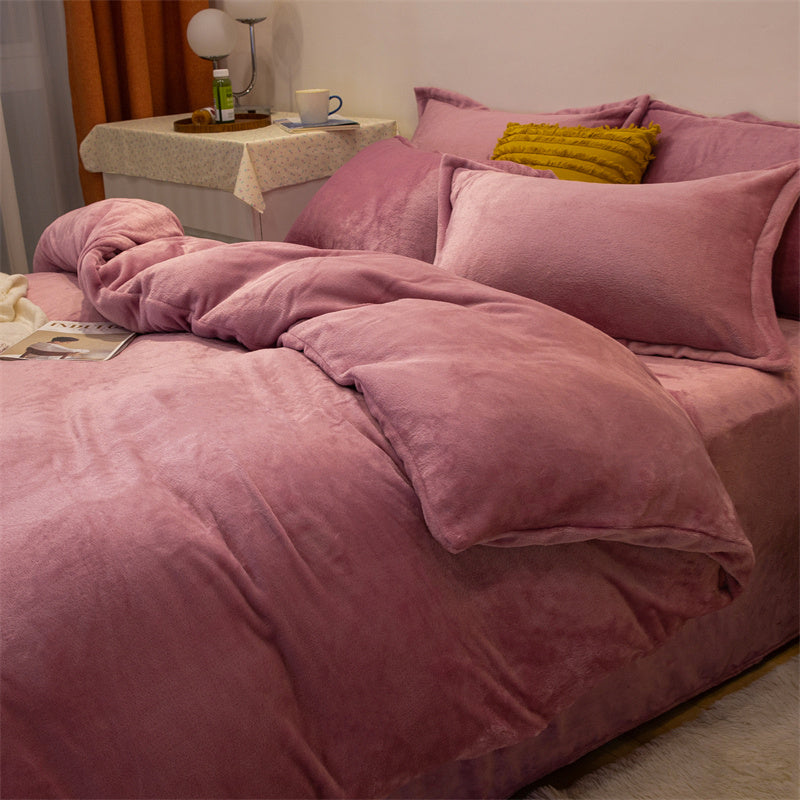 CozyFleece Four-Piece Plush Duvet Set