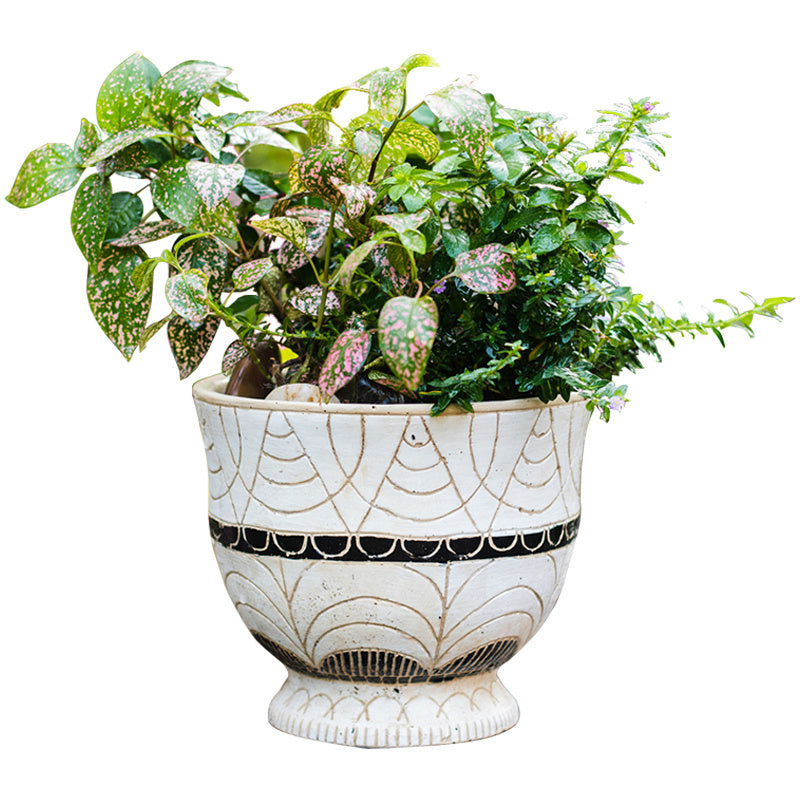 Egyptian-Inspired Decorative Pillar Planter