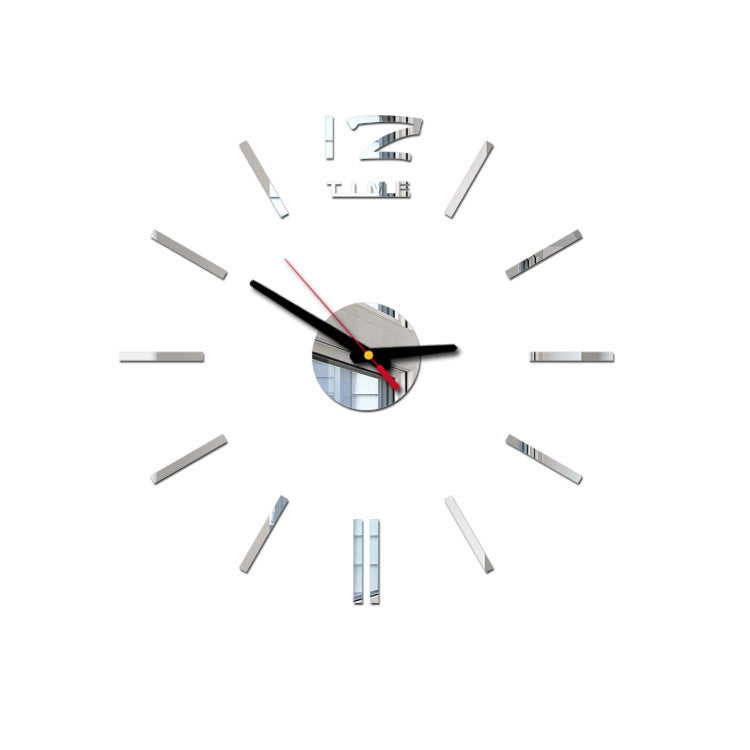 DIY Acrylic Mirror Wall Clock – 3D Sticker Clock for Home & Office (40cm)
