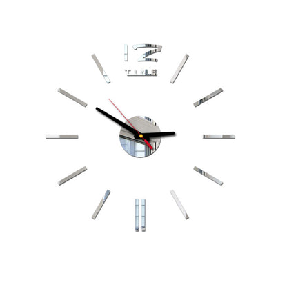 DIY Acrylic Mirror Wall Clock – 3D Sticker Clock for Home & Office (40cm)