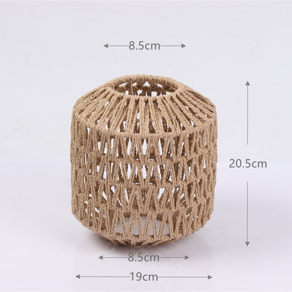 TerraGlow Woven Pendant Lamps – Handcrafted Paper String Shades