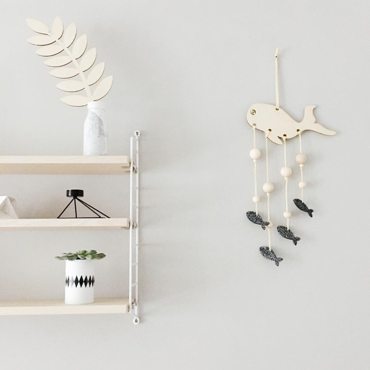 DIY Pine Wood Wall Hanging Kit – Planet & Star Theme