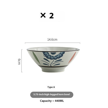 Sakura & Brushstroke Ramen Bowel Bowel-Vintage Artisan Style