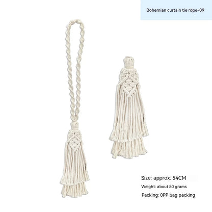 Boho Embrace – Handwoven Curtain Tiebacks