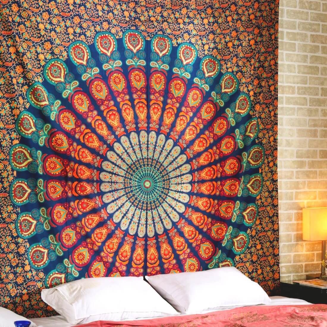 Mandala Glow – Bohemian Wall Tapestry