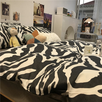 Zebra Luxe Geometric Bed Set