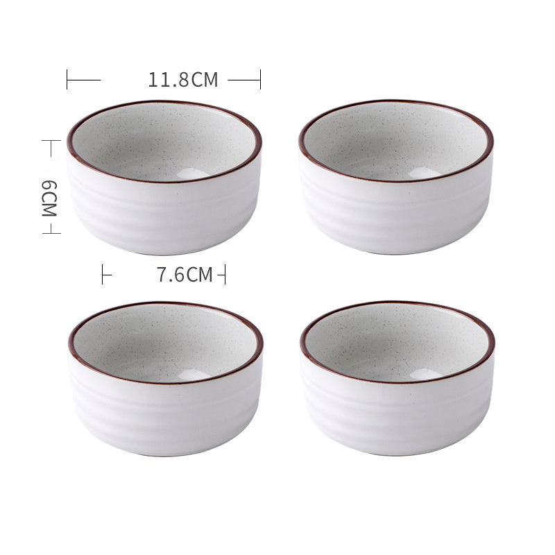 Monotone Ceramic Rice Bowel- Modern Japanese Style