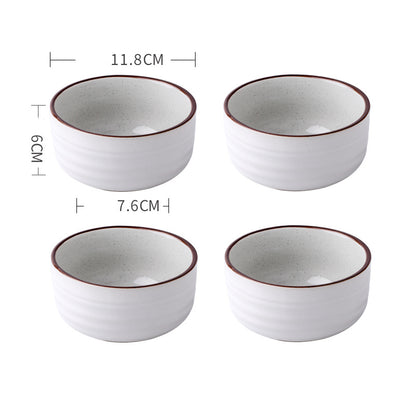 Monotone Ceramic Rice Bowel- Modern Japanese Style