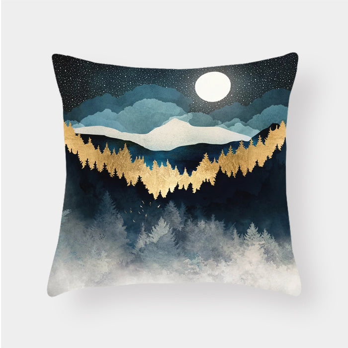 Scenic Landscape Decorative Cushion Cover – Boho Modern Pillowcase
