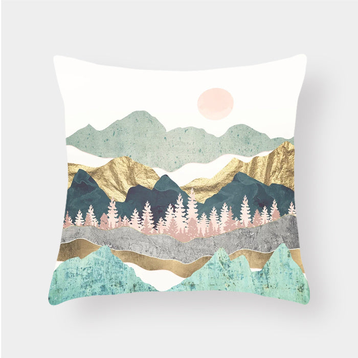 Scenic Landscape Decorative Cushion Cover – Boho Modern Pillowcase