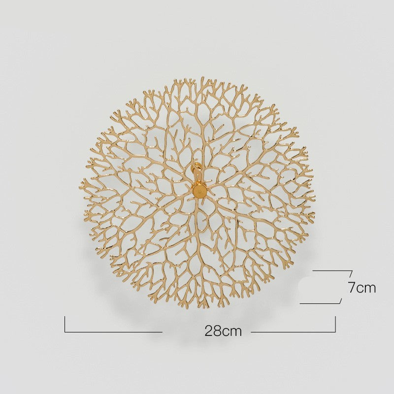Coral Tree & Carp Wall Sculpture – Luxe Metal Wall Art