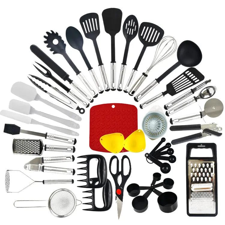 44-Piece Complete Kitchen Utensil Set – Heat-Resistant Nylon Cooking Tools Kit SET1 by Simple Homes