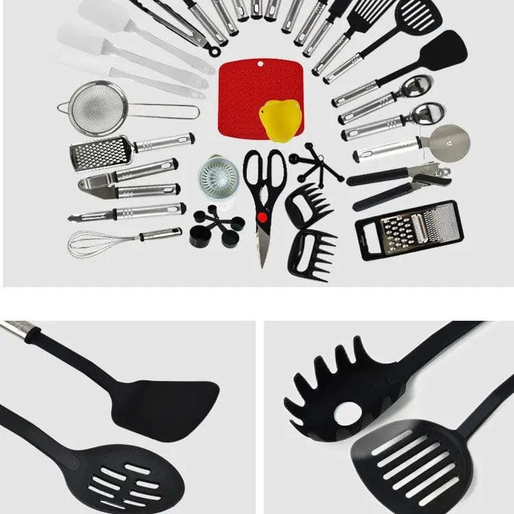 44-Piece Complete Kitchen Utensil Set – Heat-Resistant Nylon Cooking Tools Kit SET1 by Simple Homes