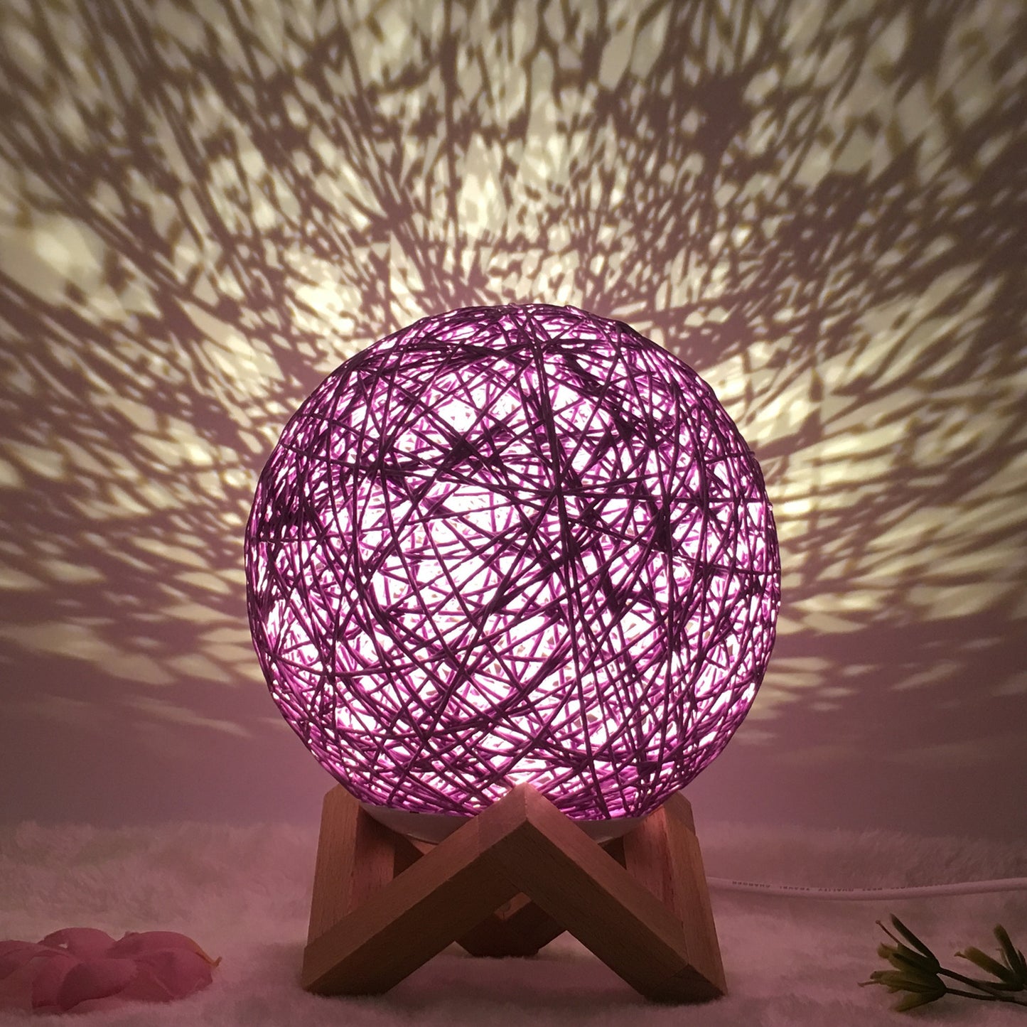 LunaGlow Rattan Sphere Lamp