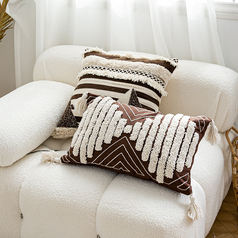 Handwoven Boho Stripe Pillow Cover Collection