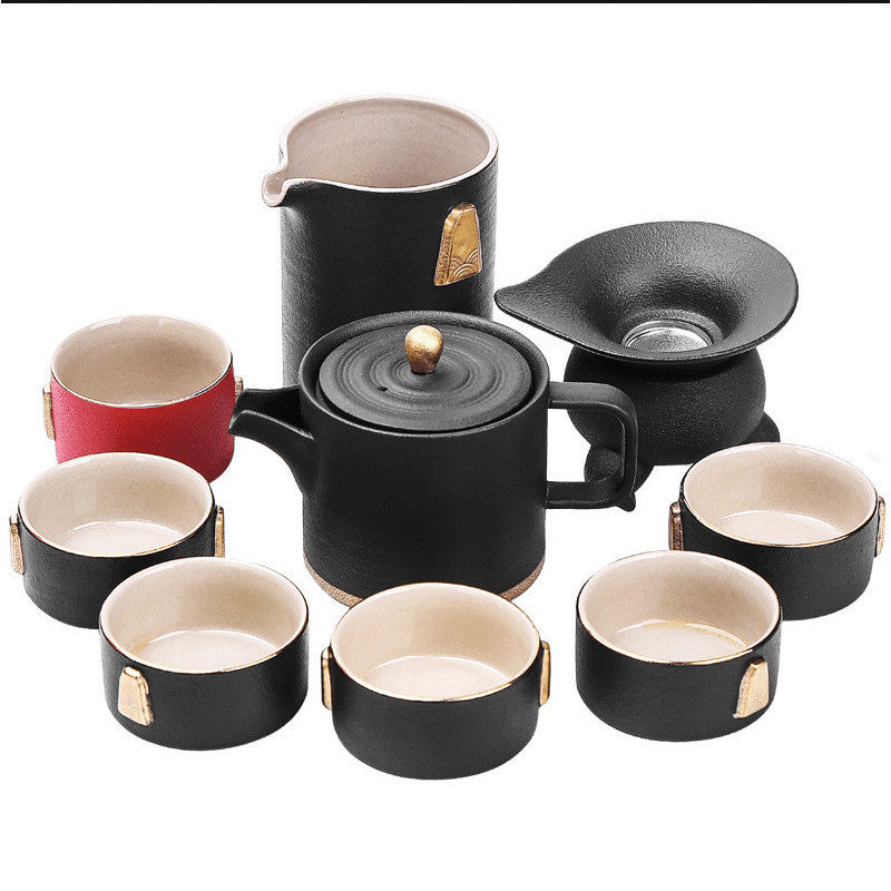 Japanese Stoneware Kung Fu Tea Set – Handcrafted Ceramic Elegance