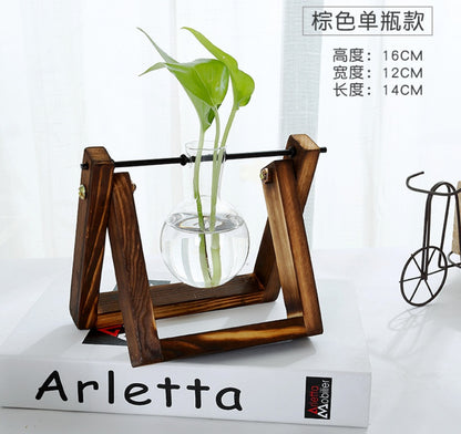 Rustic Glass Tabletop Planter