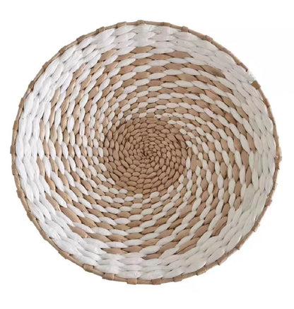 Boho Woven Wall Art Set- Handmade Rattan & Macrame Decor