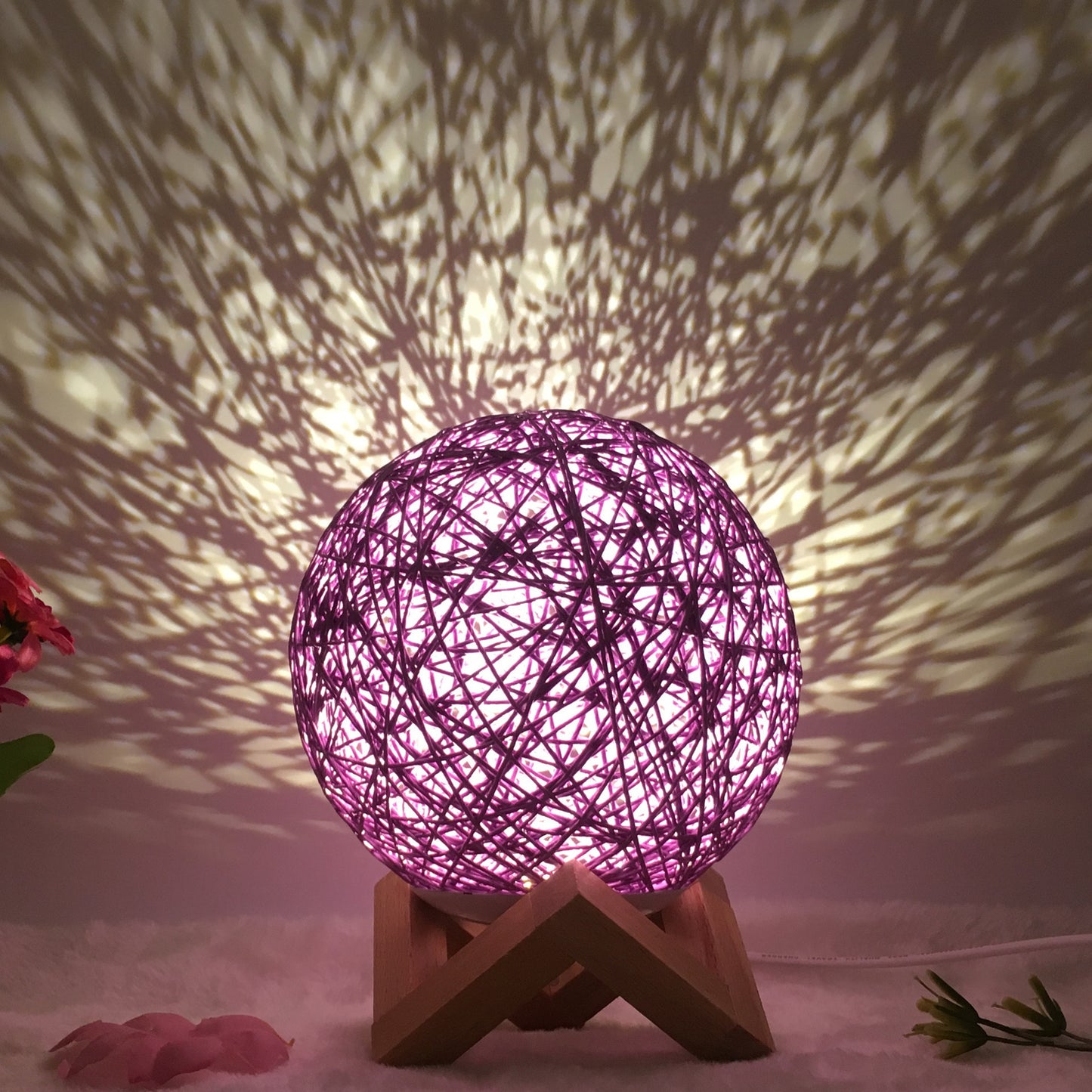 LunaGlow Rattan Sphere Lamp
