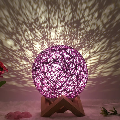 LunaGlow Rattan Sphere Lamp